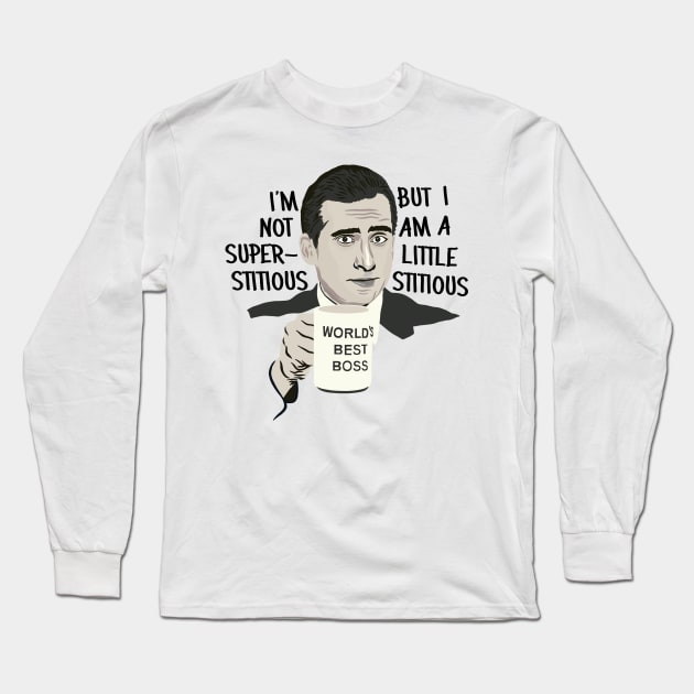 Michael Scott - The Office Art Quote Long Sleeve T-Shirt by Phil Shelly Creative